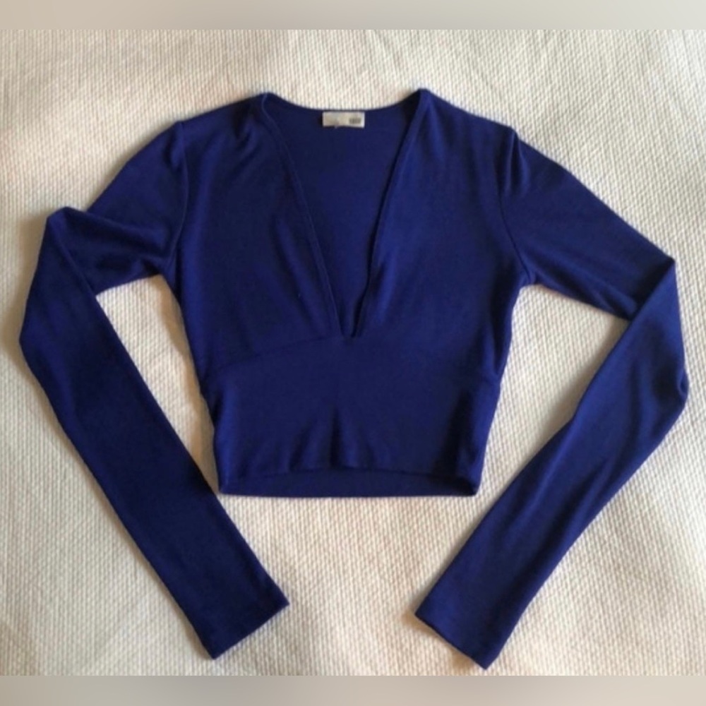Aritzia Wilfred Free plunge vneck long sleeve (XXS)